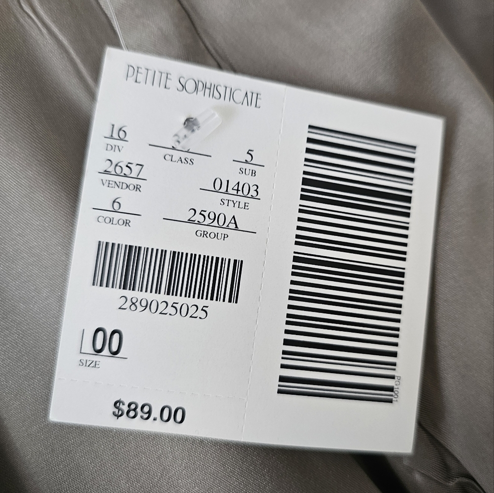 Petite Sophisticate Fully Lined Glen Plaid Dress Slacks | NWT | 0P | Gray Pink - Picture 9 of 16